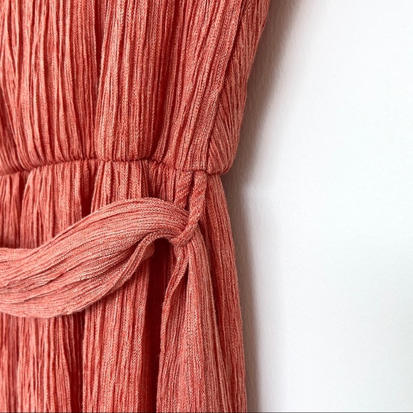 BACIO Surplice Neck Pleated Wrap Side Slits Maxi Dress. Size S. - Picture 9 of 13